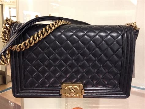 chanel boy bag grey gold hardware|chanel black handbags.